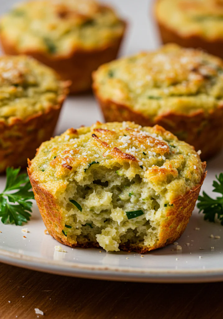 Crispy Parmesan Zucchini Potato Muffins
