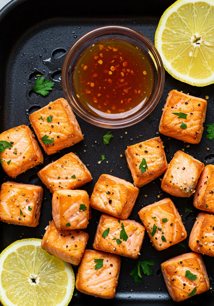 Air Fryer Salmon Bites with Hot Honey Recipe