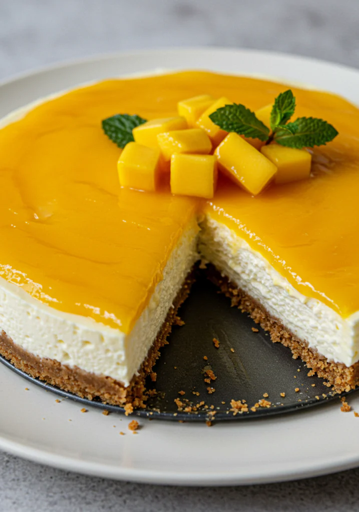No-Bake Mango Cheesecake
