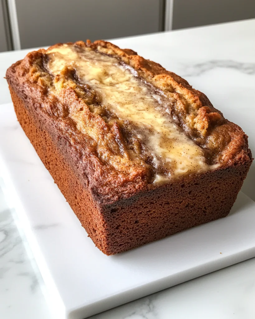 Cream Cheese Cinnamon Swirl Banana Bread