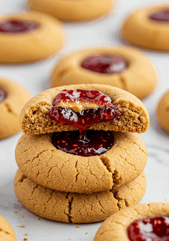 Peanut Butter and Jelly Stuffed Cookies