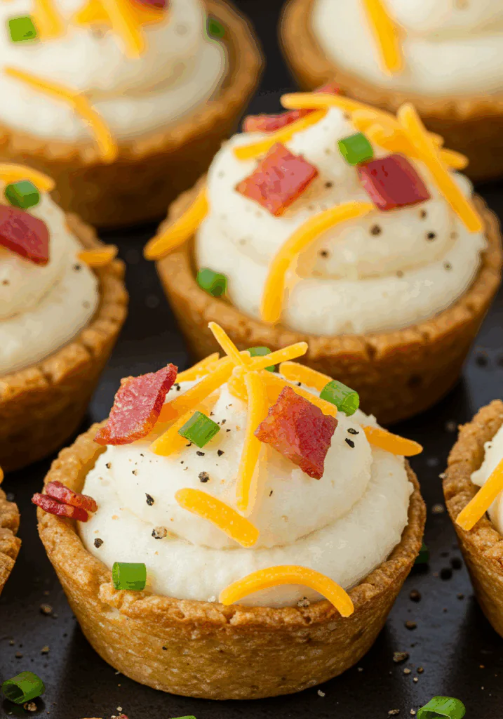 Cornbread Cupcakes with Mashed Potatoes