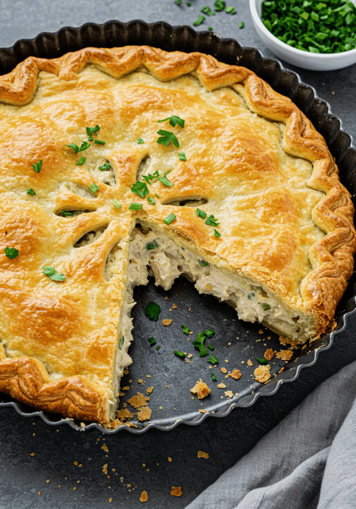 Greek chicken & cheese pie (Kotopita)