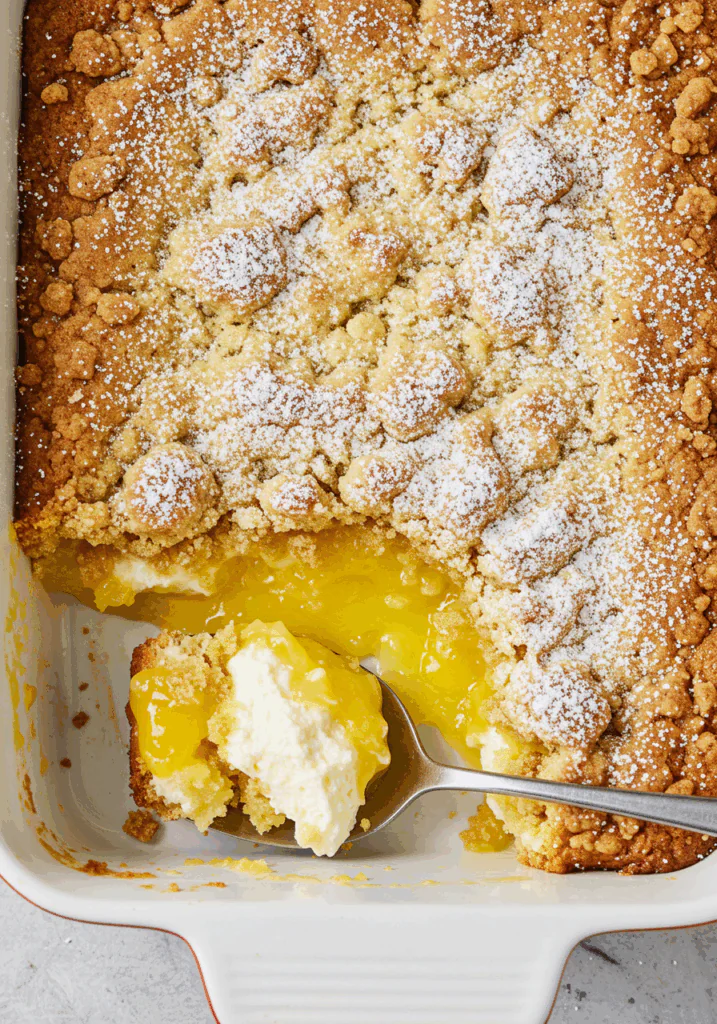 Lemon Cream Cheese Dump Cake