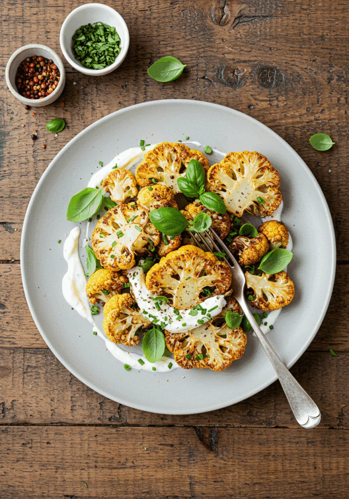 Cheesy Garlic Parmesan Cauliflower
