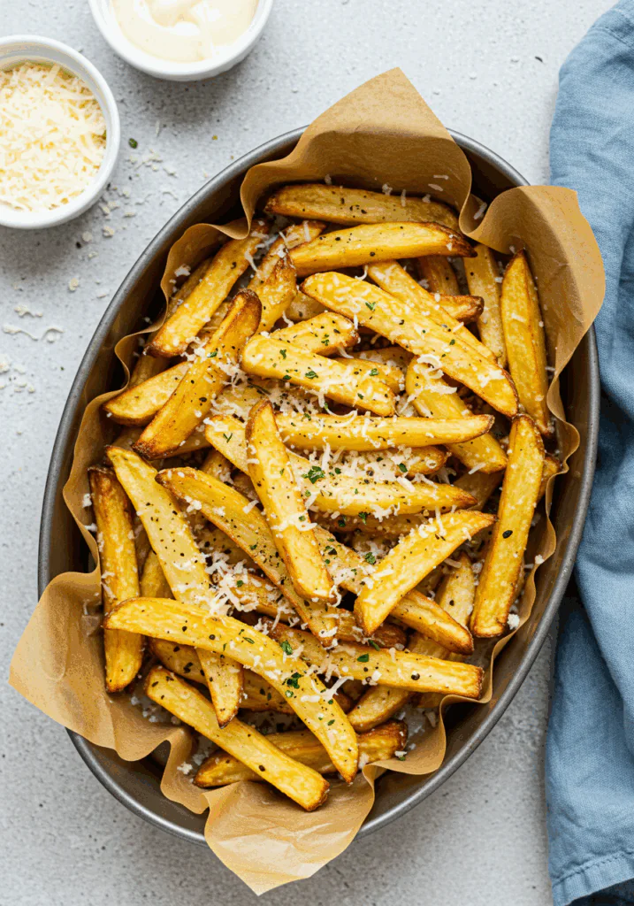 Crispy Air Fryer Garlic Parmesan Fries