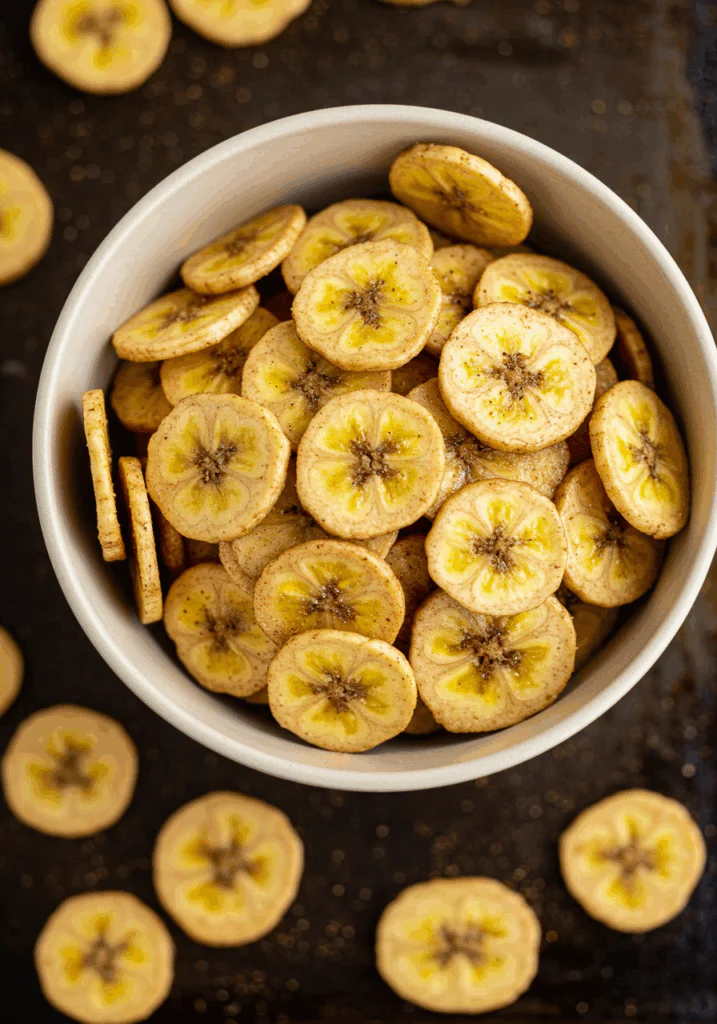 Cinnamon-Sugar Air Fryer Banana Chips