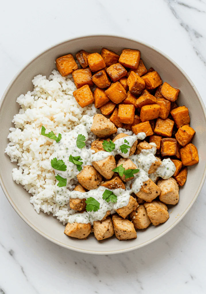 Chicken and Sweet Potato Rice Bowl