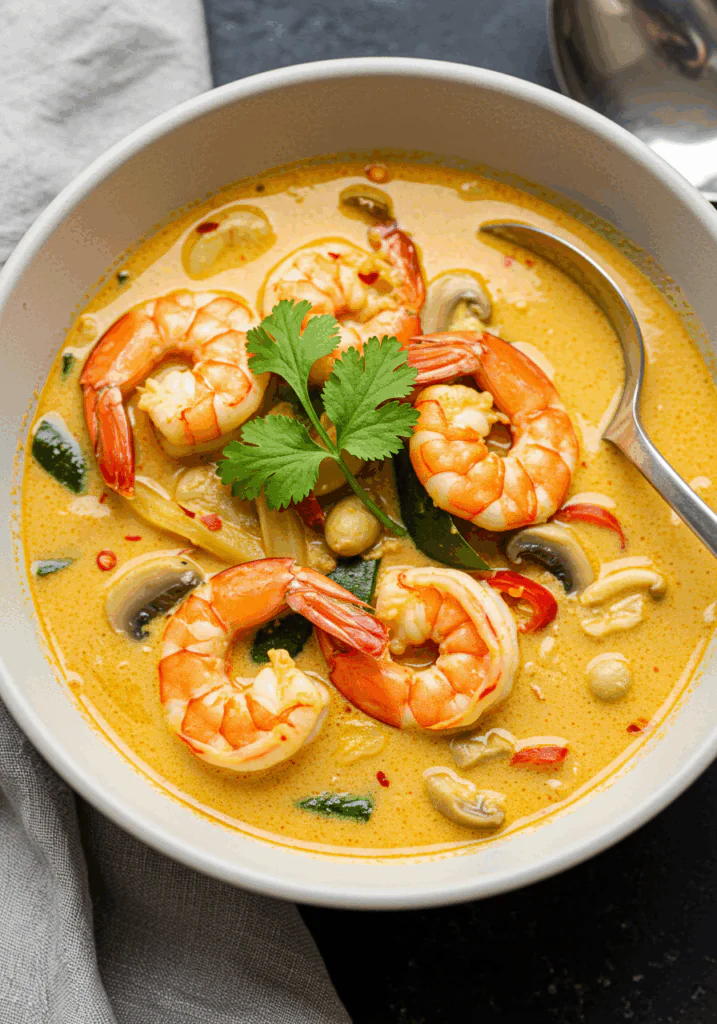 Creamy Thai Shrimp Coconut Curry Soup