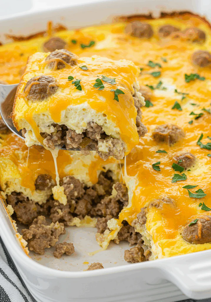 Turkey Sausage Cream Cheese Casserole
