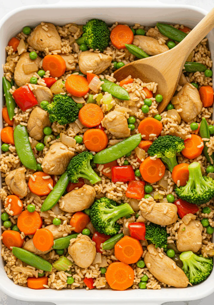 Teriyaki Chicken and Rice Casserole