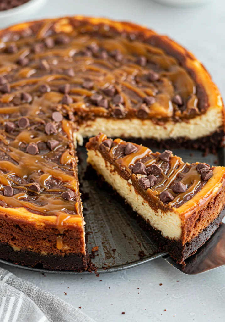 Turtle Brownie Cheesecake