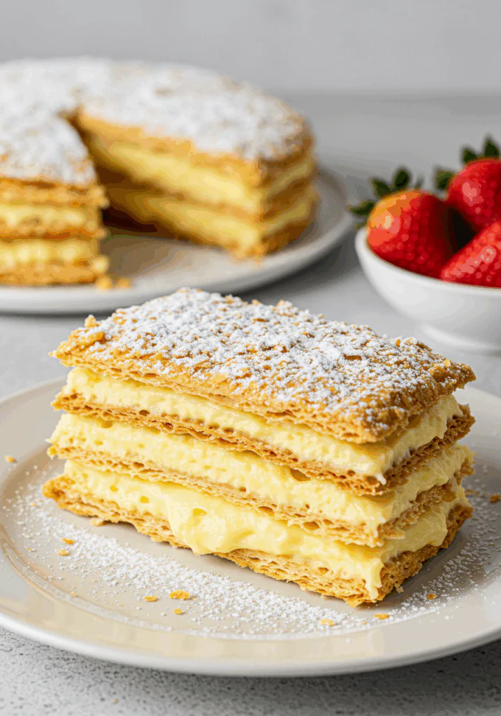 Vanilla Custard Puff Pastry Cake