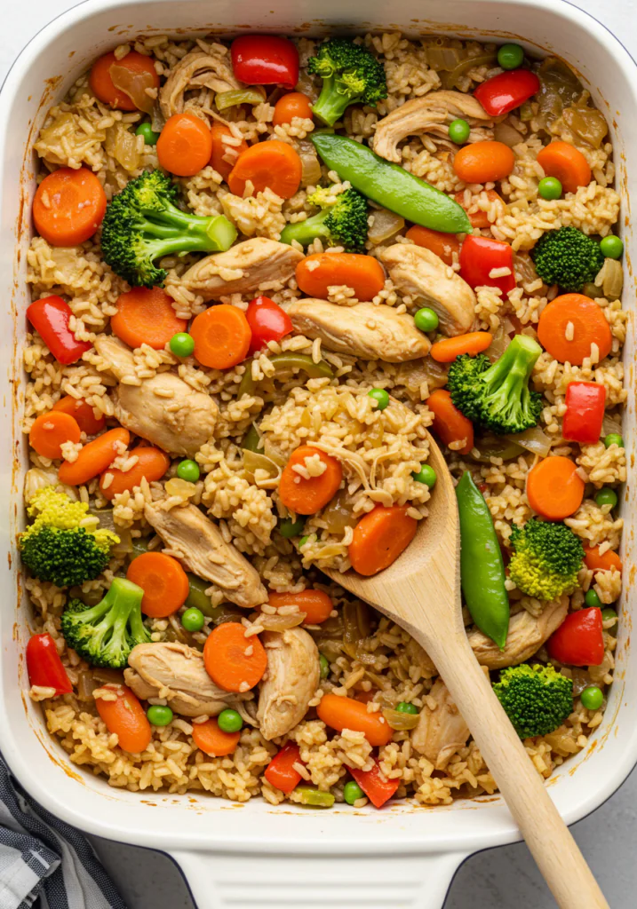 Teriyaki Chicken and Rice Casserole