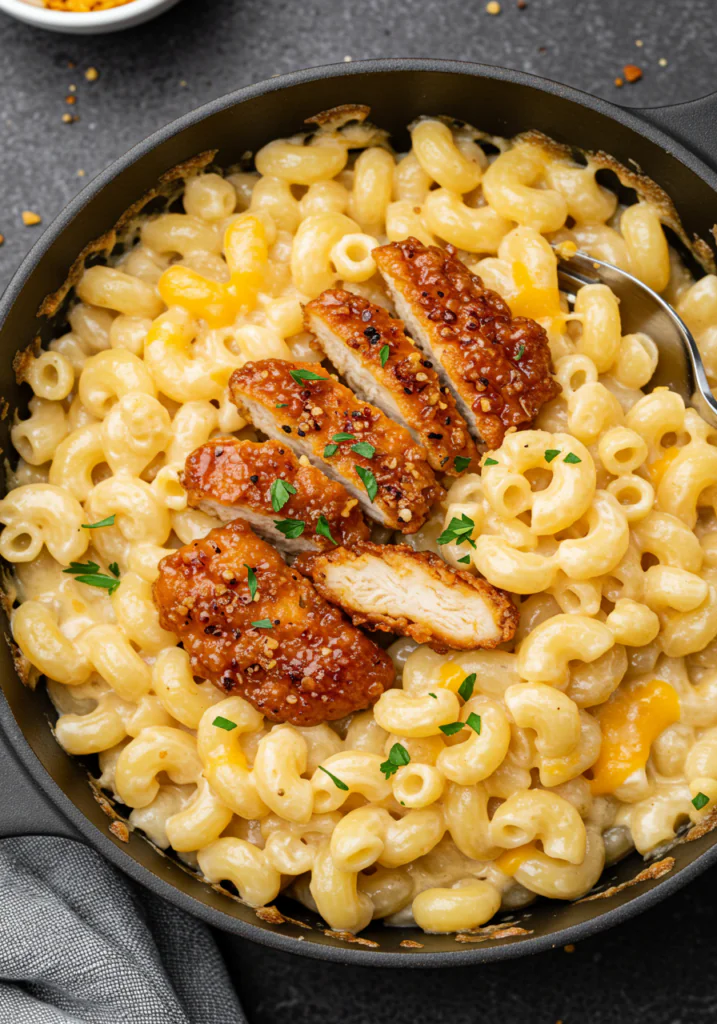 Honey Pepper Chicken Mac and Cheese