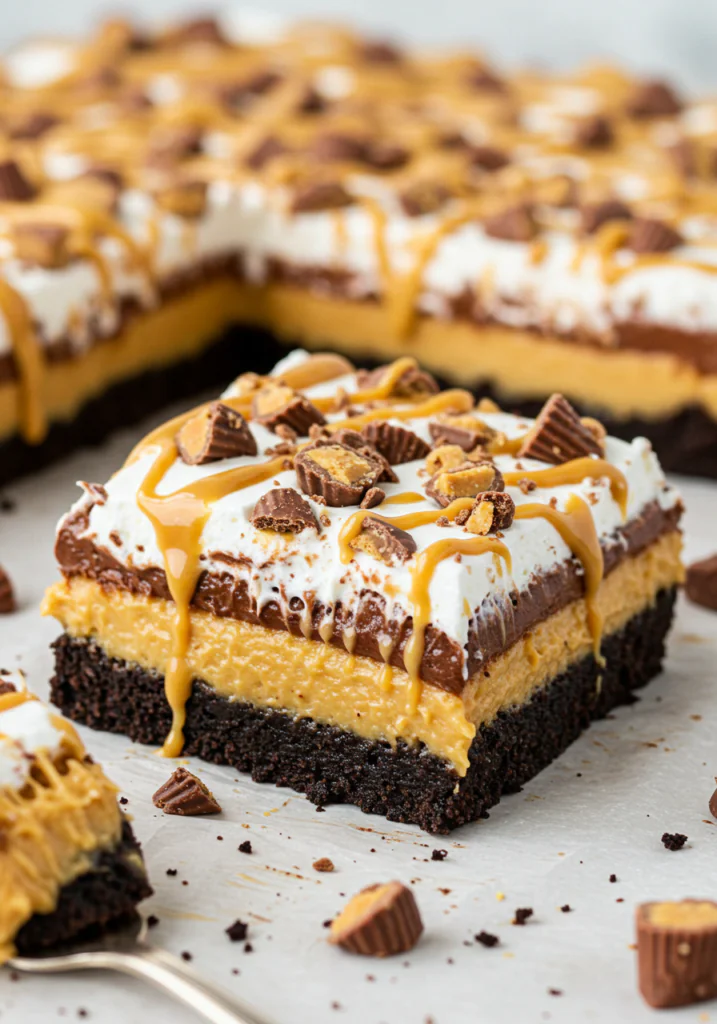 Chocolate Peanut Butter Lasagna
