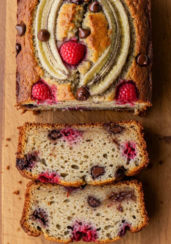 Chocolate Chip Raspberry Banana Bread