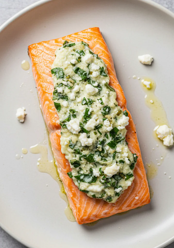 Salmon with Goat Cheese & Herbs