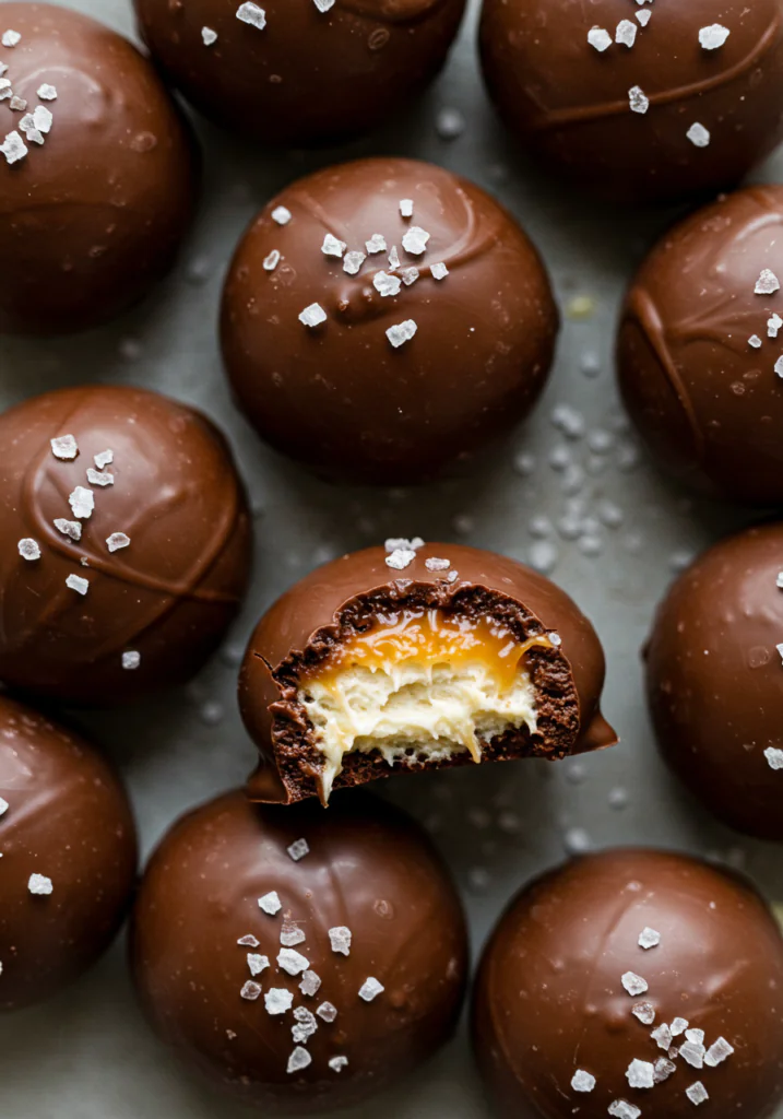 Salted Caramel Chocolate Pillows
