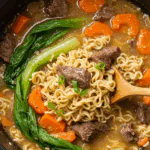 Slow Cooker Beef Ramen Noodles