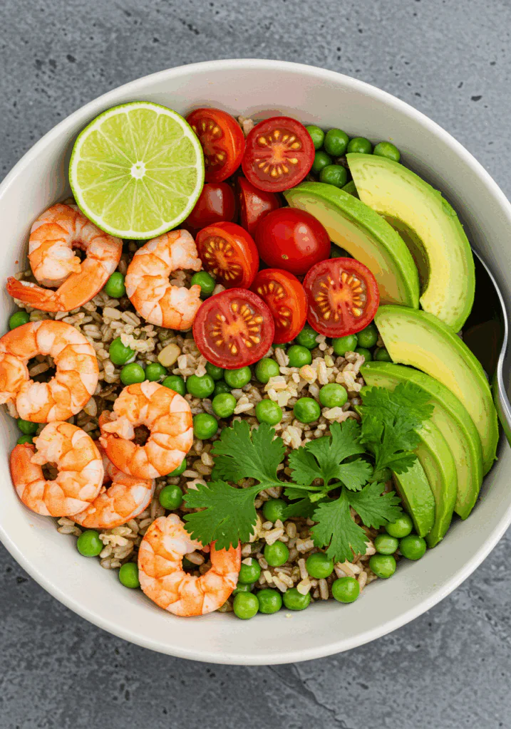 Tropical Shrimp Rice Bowl