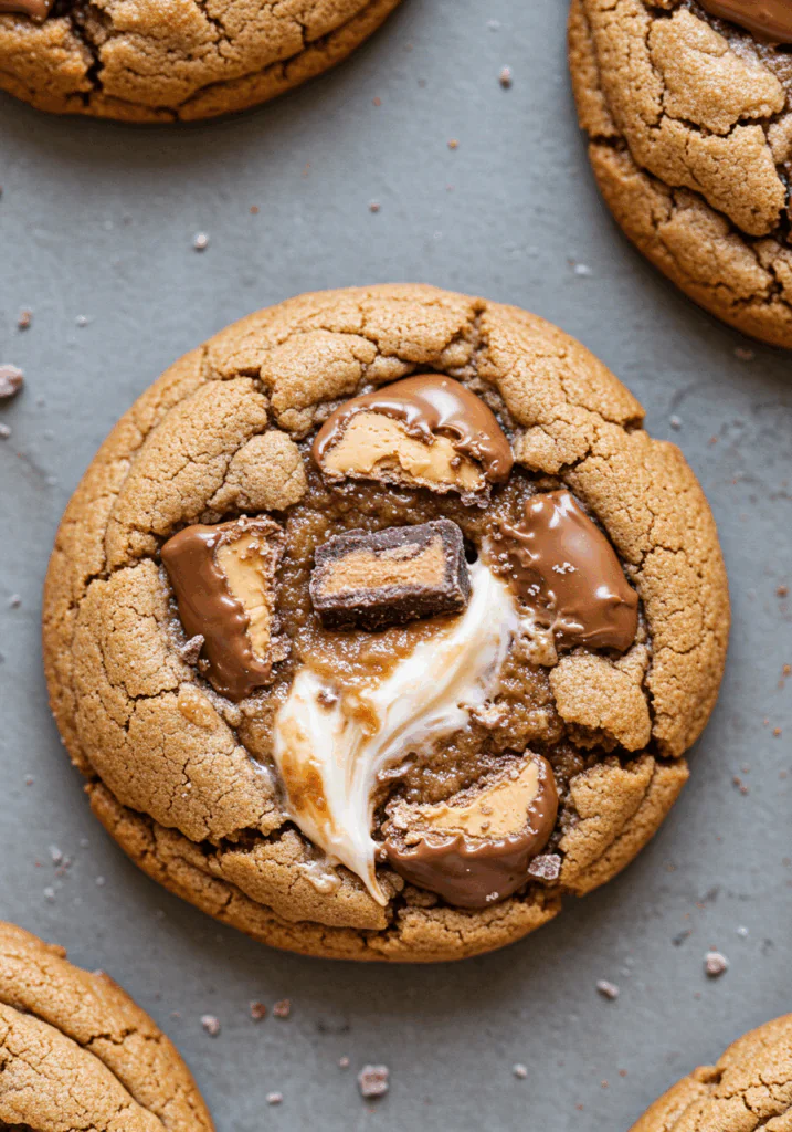 Gooey Reese’s Cheesecake Cookies