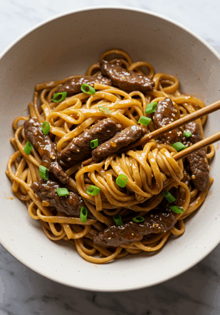 Sticky Beef Noodles