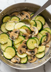 Low-Carb Sautéed Zucchini with Mushroom