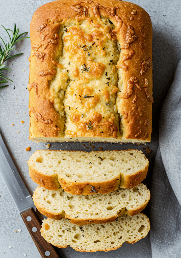 Rustic No Knead Rosemary Garlic Bread