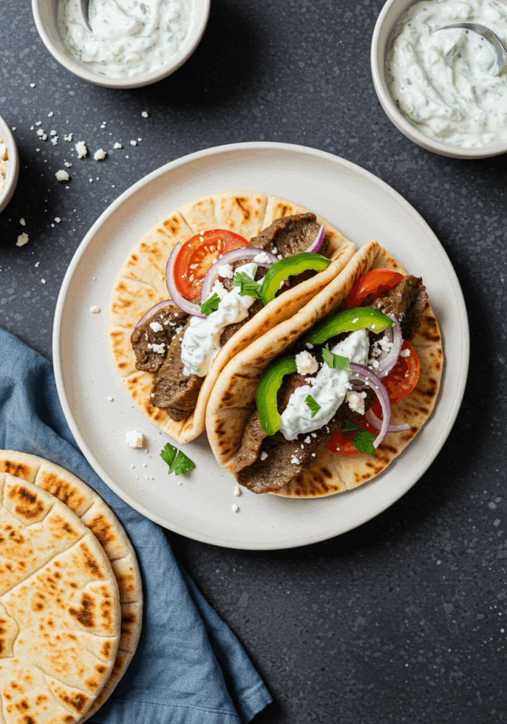 Lamb Gyros with Tzatziki Sauce