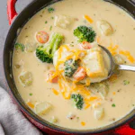 Crockpot Creamy Cheese Broccoli Potato Soup
