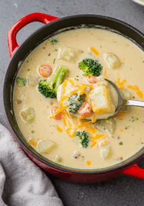 Crockpot Creamy Cheese Broccoli Potato Soup
