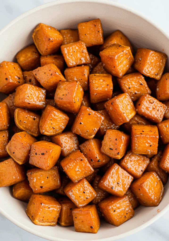Cinnamon Maple Roasted Sweet Potatoes