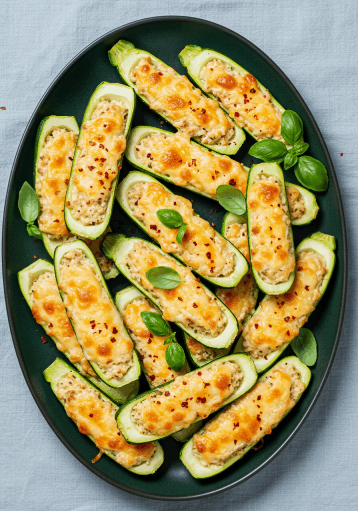 Gourmet Garlic Zucchini Steaks with Cheese