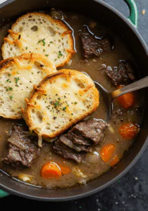 French Onion Beef Short Rib Soup