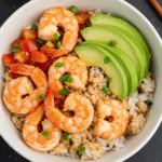 Spicy Shrimp and Avocado Rice Bowl