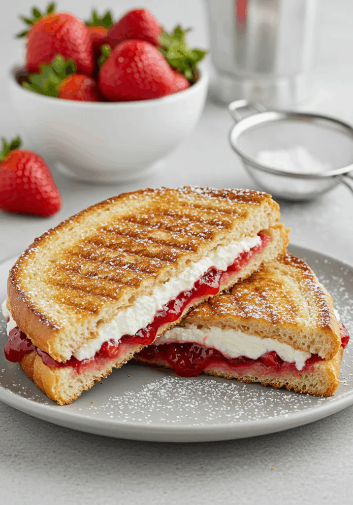 Fried Strawberry Cheesecake Sandwiches