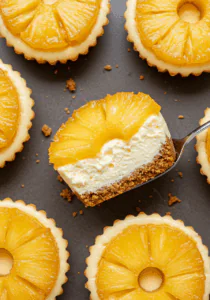 Mini Pineapple Upside Down Cheesecakes