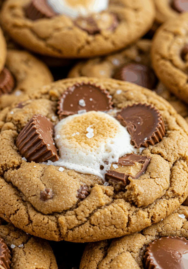 Gooey Reese’s Cheesecake Cookies