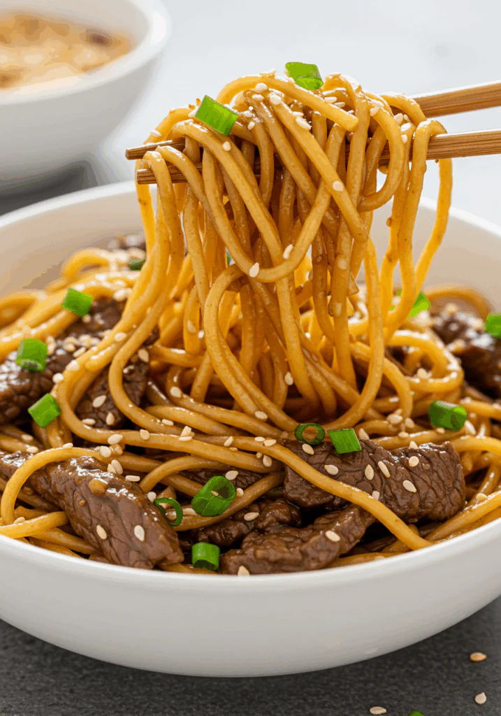 Sticky Beef Noodles