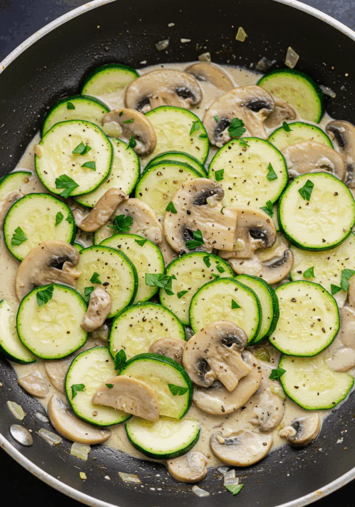Low-Carb Sautéed Zucchini with Mushroom