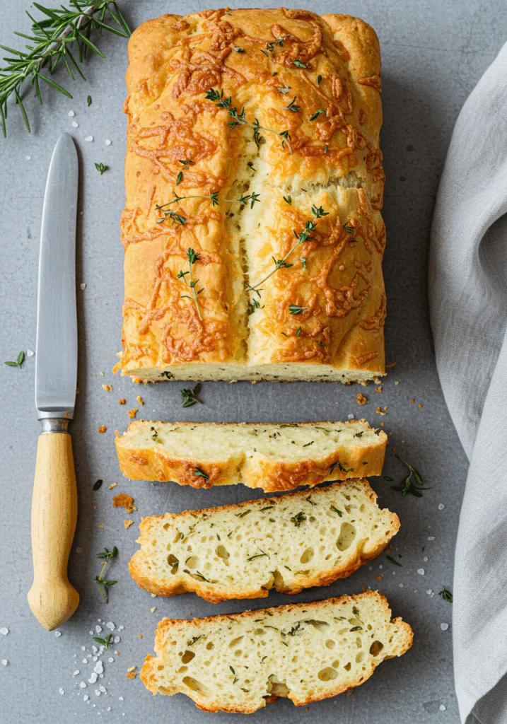 Rustic No Knead Rosemary Garlic Bread