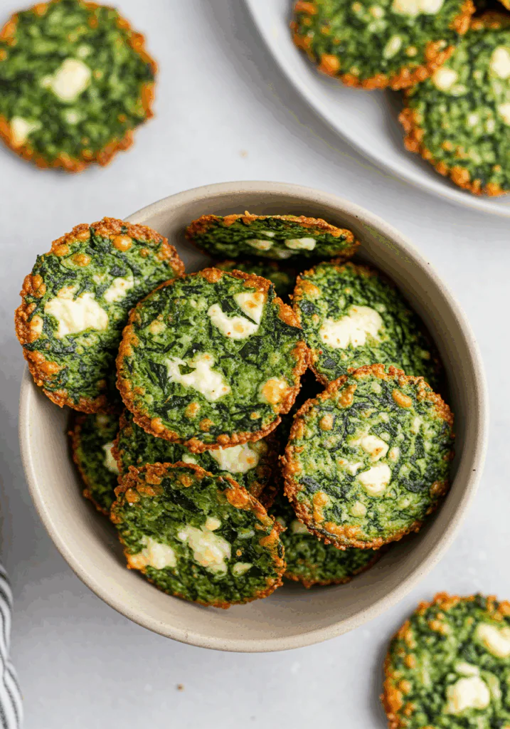 Mediterranean Spinach and Feta Crisps