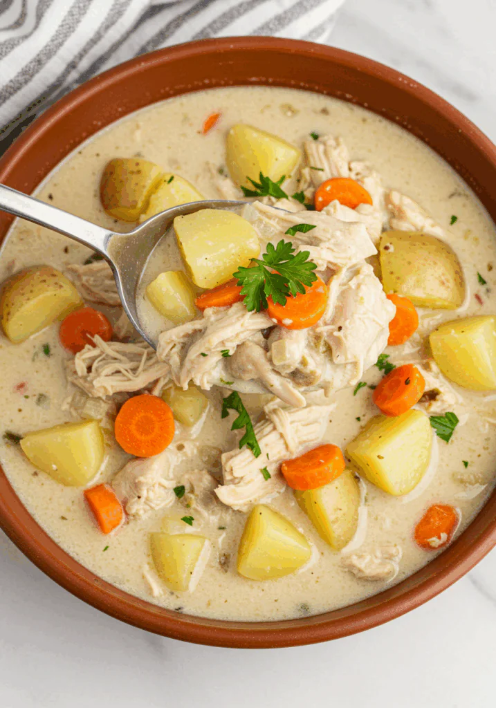 Crockpot Creamy Chicken and Potato Soup