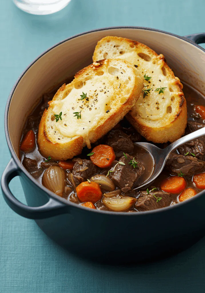 French Onion Beef Short Rib Soup