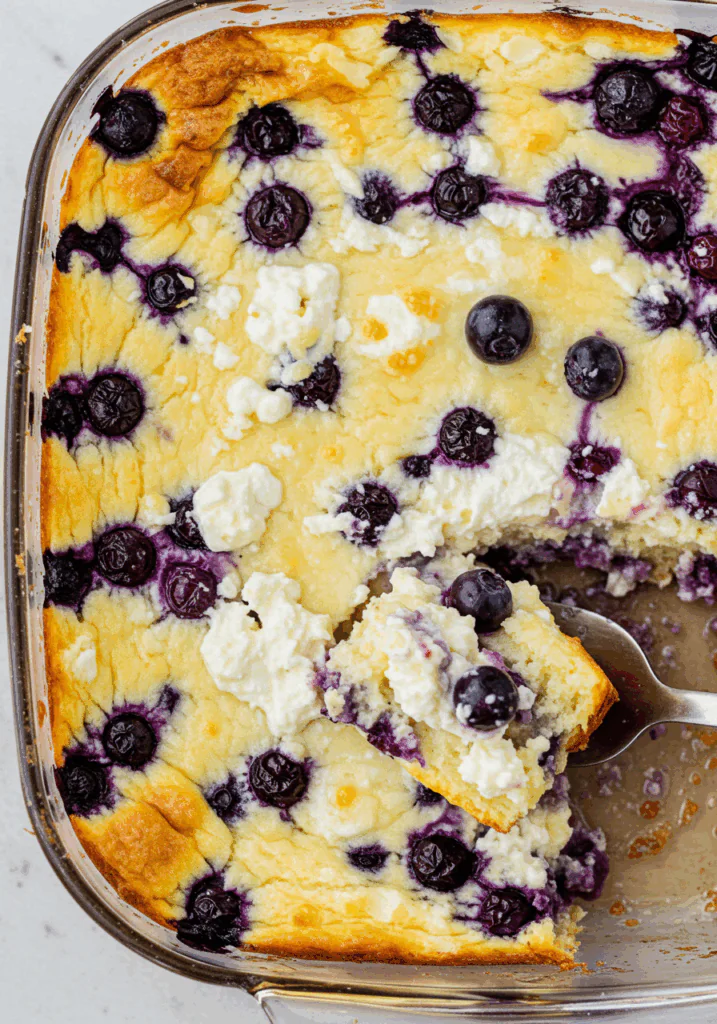 Blueberry Cottage Cheese Breakfast Bake