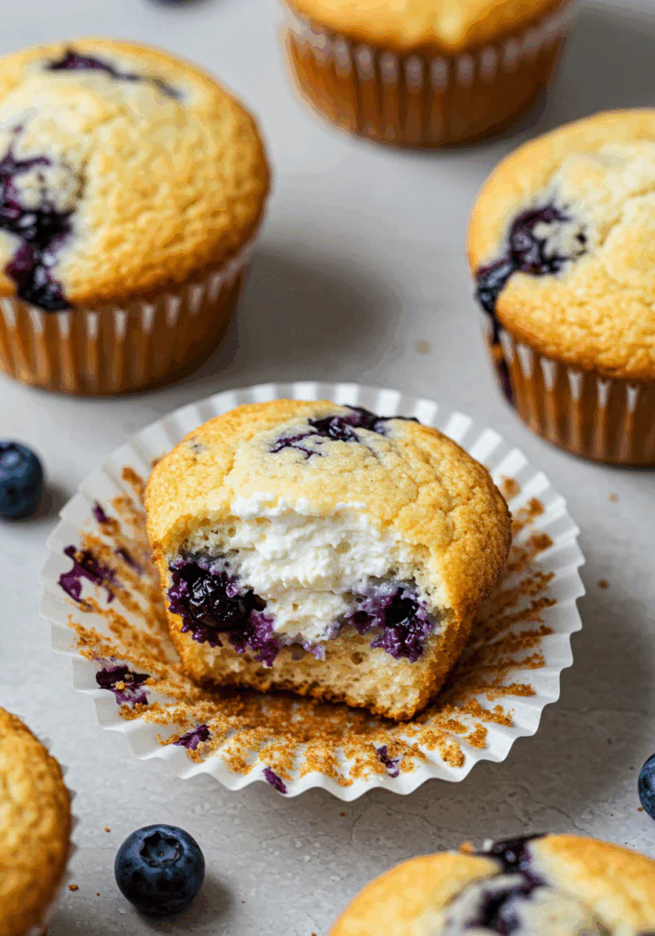 Blueberry Cottage Cheese Muffins