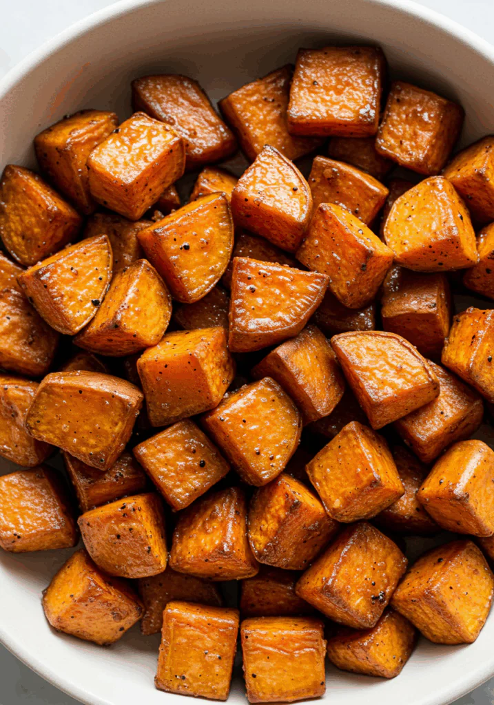 Cinnamon Maple Roasted Sweet Potatoes