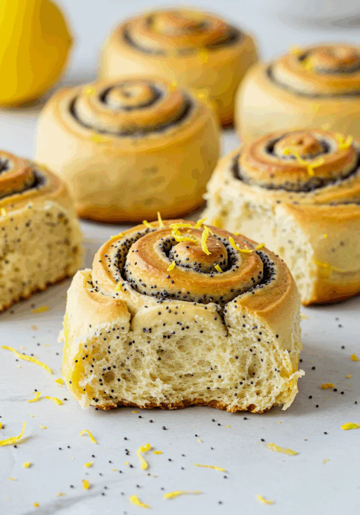 Fluffy Lemon Poppy Seed Sweet Rolls