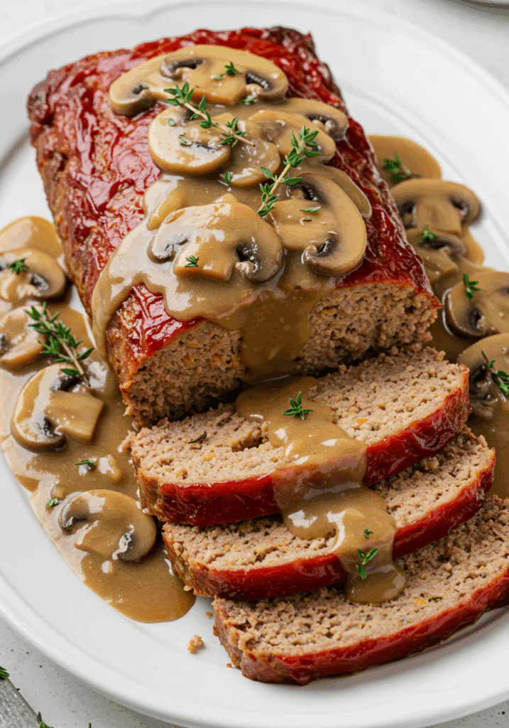 Meatloaf with Mushroom Gravy
